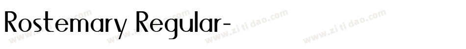 Rostemary Regular字体转换